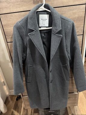 Abercrombie & Fitch Dad Charcoal Gray Wool Blend coat